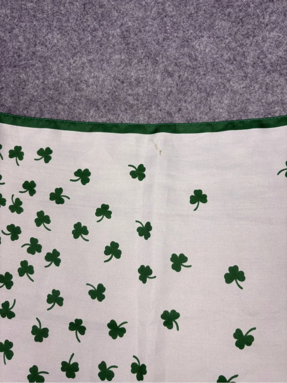 Ireland Shamrock Clover Green White Square Scarf 27”